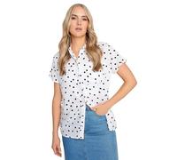 Long Tall Sally - LTS Tall Polka Dot Shirt - Women's White