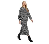 Long Tall Sally - LTS Tall Spot Print Tiered Smock Dress - Women's Black