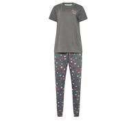 Long Tall Sally - Lts Tall Star Graphic Cuffed Pyjama Set - Women's Grey