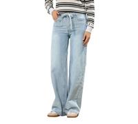 Long Tall Sally - LTS Tall Wash Tie Waist Cotton Wide Leg Jeans - Women's