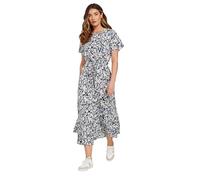 Long Tall Sally - LTS Tall Woven Floral Tie Waist Midaxi Dress - Women's Blue