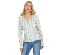 Long Tall Sally - LTS Tall Woven Wrap Shirt - Women's Light Blue