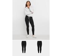 Long Tall Sally - LTS Made for Good Tall 2 Pack Stretch Cotton Leggings - Women's Black