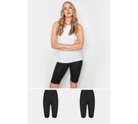 Long Tall Sally Tall 2 Pack Cycling Shorts In Black Black