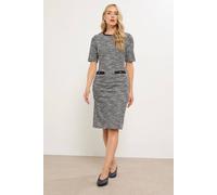 Long Tall Sally Tall Boucle Midi Dress In Grey Grey 22