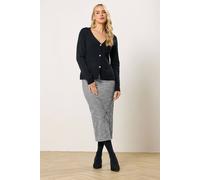 Long Tall Sally Tall Boucle Pencil Midi Skirt In Grey Grey 10