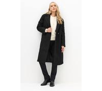 Long Tall Sally Tall Boucle Wrap Midi Coat In Black Black 12