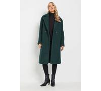 Long Tall Sally Tall Boucle Wrap Midi Coat In Green Green 10