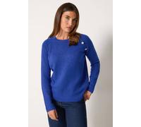 Long Tall Sally Women's Tall Button Detail Knitted Jumper in Blue | Size: 10/12