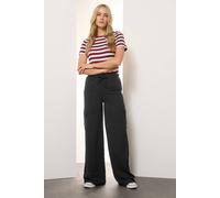 Tall Cargo Crepe Wide Leg Trousers Long Tall Sally Black 16XL