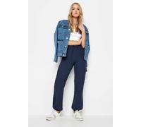 Long Tall Sally Tall Crepe Cargo Trousers In Blue Blue 14L