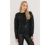 Long Tall Sally Tall Disco Sequin Jumper In Black Black 8-10
