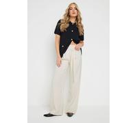 Long Tall Sally Tall Double Belt Tie Trousers In Ivory Ivory 20L