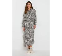Long Tall Sally Tall Floral Collared Midaxi Dress In Black Black 12