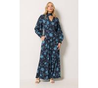 Long Tall Sally Tall Floral Maxi Dress In Mid Navy Mid Navy