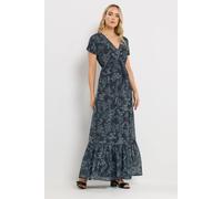 Long Tall Sally Women's Tall Floral Tie Waist Maxi Dress in Mid Navy | Size: 22 Long Tall Sally Mid Navy 22