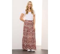 Long Tall Sally Tall Floral Tiered Maxi Skirt Red 20