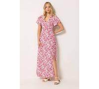 Long Tall Sally - LTS Tall Ditsy Floral Wrap Maxi Dress - Women's Red