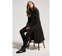 Long Tall Sally Tall Formal Midi City Coat In Black Black 10