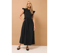 Long Tall Sally Tall Frill Smock Maxi Dress In Black Black 12