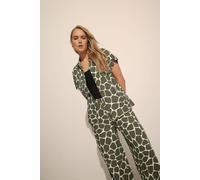 Long Tall Sally Tall Giraffe Print Shirt In Light Khaki Light Khaki 16