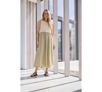 Long Tall Sally - LTS Tall Brown Jersey & Woven Mix Fabric Midi Dress - Women's