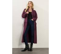 Long Tall Sally Tall Knitted Longline Coatigan In Burgundy Burgundy 18-20