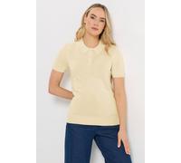 Long Tall Sally Tall Knitted Polo Top In Lemon Lemon