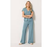 Long Tall Sally Tall Knitted Wide Leg Trousers In Light Blue Light Blue