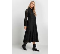 Long Tall Sally - LTS Tall Lace Tiered Midi Dress - Women's Black
