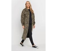 Long Tall Sally Women's Tall Leopard Print Shacket in Brown | Size: 14 Long Tall Sally Brown 14