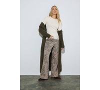 Long Tall Sally Tall Leopard Print Wide Leg Jeans Multi 12XL