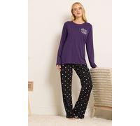 Long Tall Sally - Lts Tall 'Let's Get Cosy' Slogan Pyjama Set - Women's Purple