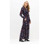 Long Tall Sally Tall Paisley Chiffon Maxi Dress In Black Black 24