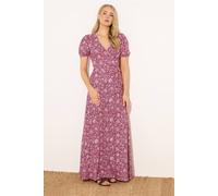 Long Tall Sally Women's Tall Paisley Wrap Maxi Dress in Red | Size: 14 Long Tall Sally Red 14