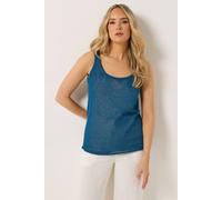 Long Tall Sally Tall Premium Knitted Vest Top In Blue Blue