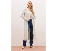 Long Tall Sally Tall Ribbed Longline Cardigan In Light Beige Light Beige 10-12