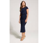 Long Tall Sally Tall Ruched Bust Midi Dress In Dark Navy Dark Navy 22-24