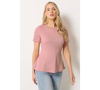 Long Tall Sally Women's Tall Seam Front Peplum Top in Pink | Size: 22-24 Long Tall Sally Pink 22-24