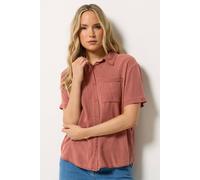 Long Tall Sally Women's Tall Short Sleeve Shirt in Burnt Orange | Size: 14 Long Tall Sally Burnt Orange 14