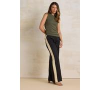 Long Tall Sally Women's Tall Side Stripe Trousers in Black | Size: 18L Long Tall Sally Black 18L