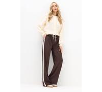 Long Tall Sally Tall Side Stripe Trousers In Brown Brown 18XL