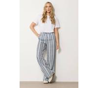Long Tall Sally Tall Striped Wide Leg Trousers In Dark Navy Dark Navy 16L