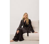Long Tall Sally Women's Tall Super Luxe Maxi Dressing Gown in Chocolate | Size: 10-12 Long Tall Sally Chocolate 10-12