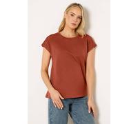 Long Tall Sally Tall Swirl Hem T-Shirt In Burnt Orange Burnt Orange