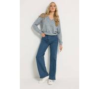 Long Tall Sally - LTS Tall Indigo Stretch Wide Leg Jeans - Women's