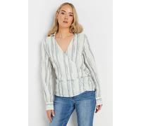 Long Tall Sally - LTS Tall Woven Wrap Shirt - Women's Light Blue