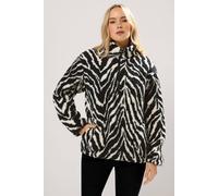 Long Tall Sally Tall Zebra Half Zip Fleece Jacket Multi 16