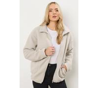 Long Tall Sally - Lts Tall White Zip Fleece Jacket - Women's