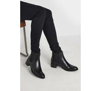 Long Tall Sally - Lts Leather Block Heel Chelsea Boots In Standard Fit - Women's